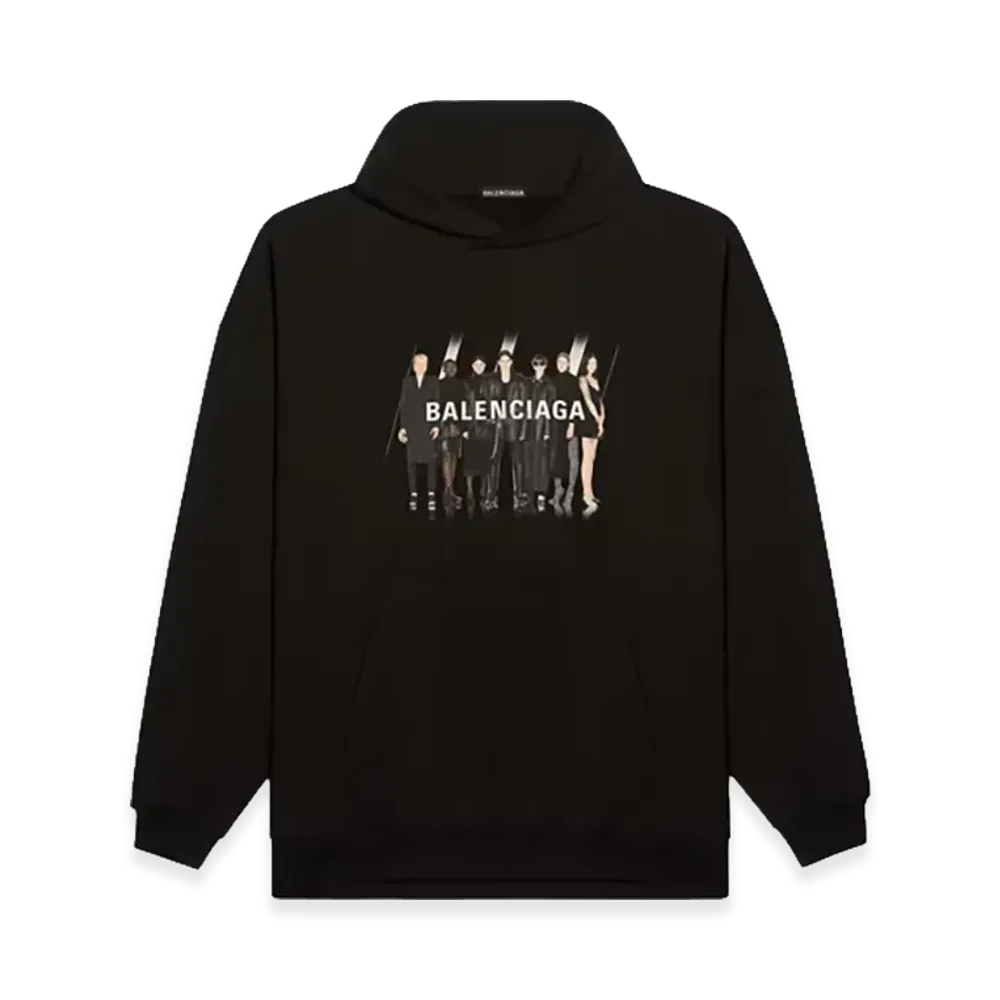 Balenciaga Artwork Real Logo Pullover Hoodie "Black"