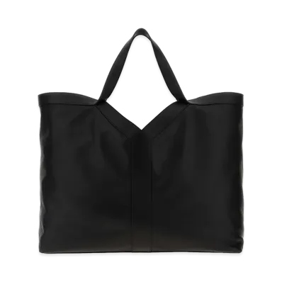 Saint Laurent Leather Maxi Shopping Bag "Black"