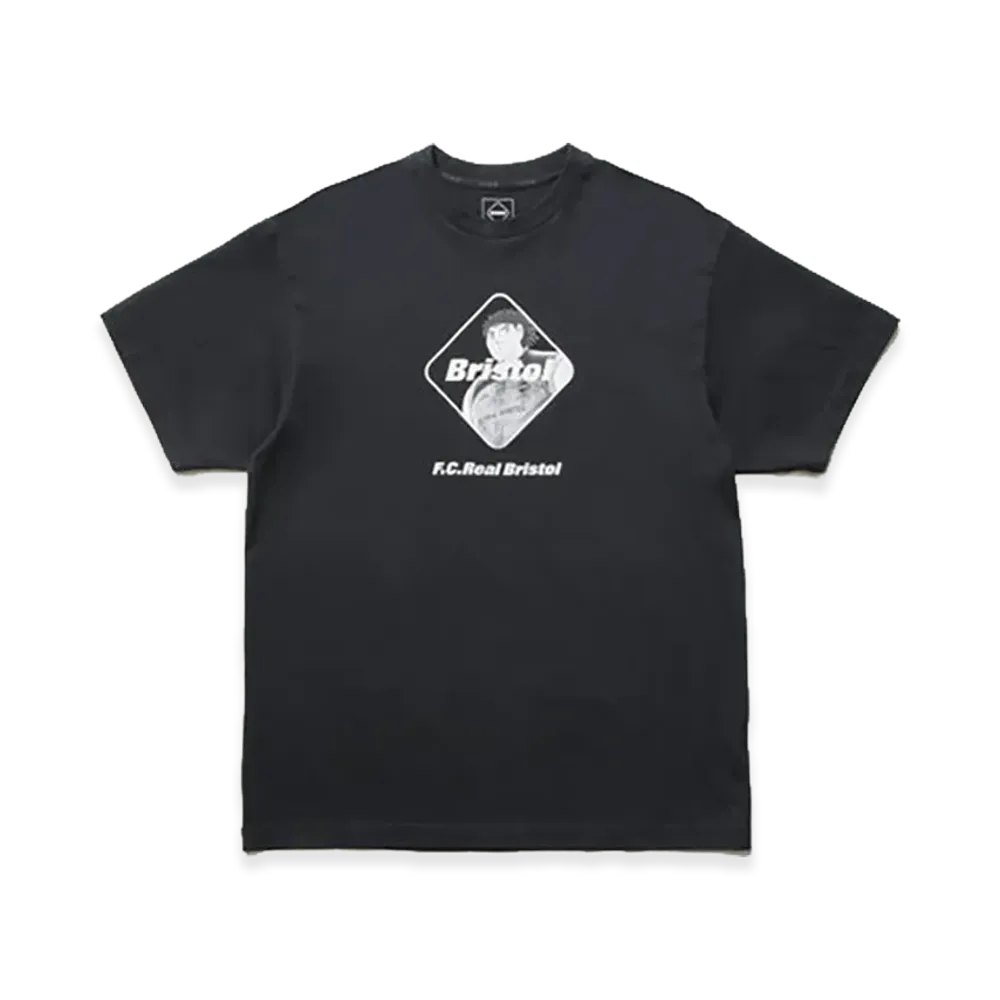 F.C.Real Bristol x Captain Tsubasa Kojiro Hyuga Emblem Tee "Black"