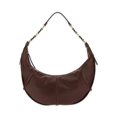 Saint Laurent Women's Leather Saharienne Handbag "Brown"