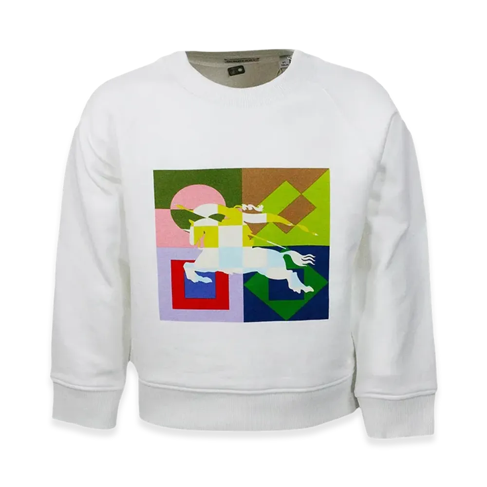 Burberry Kids Cotton Crew Neck "White"
