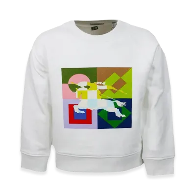 Burberry Kids Cotton Crew Neck "White"