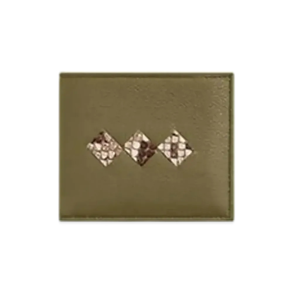 Bottega Veneta Tre Bi-Fold Wallet "Alga/Rock/Bone/Fondente"