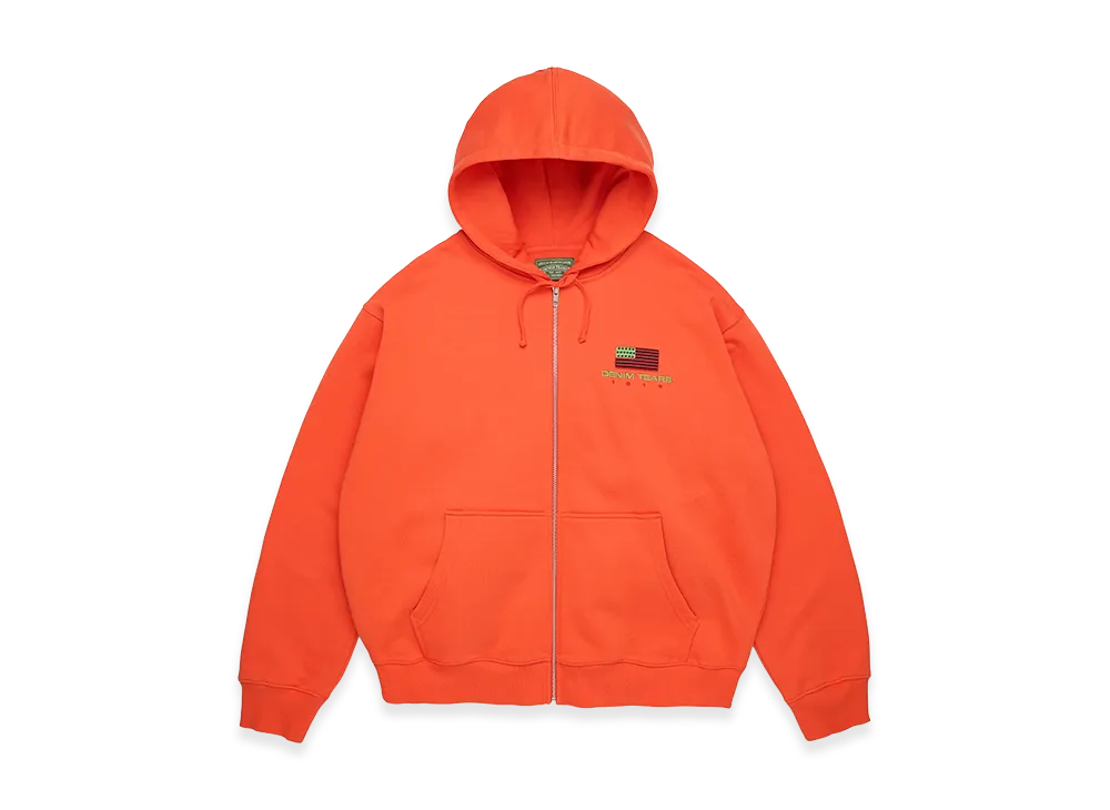 DENIM TEARS Pan African Zip Hoodie "Orange"