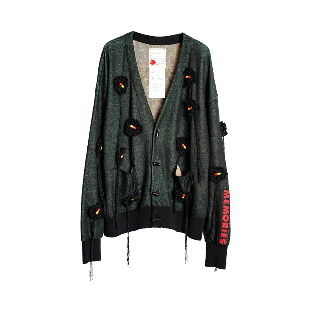 SEVESKIG \ MEMORIES M.V Jacquard Cardigan "BLACK"