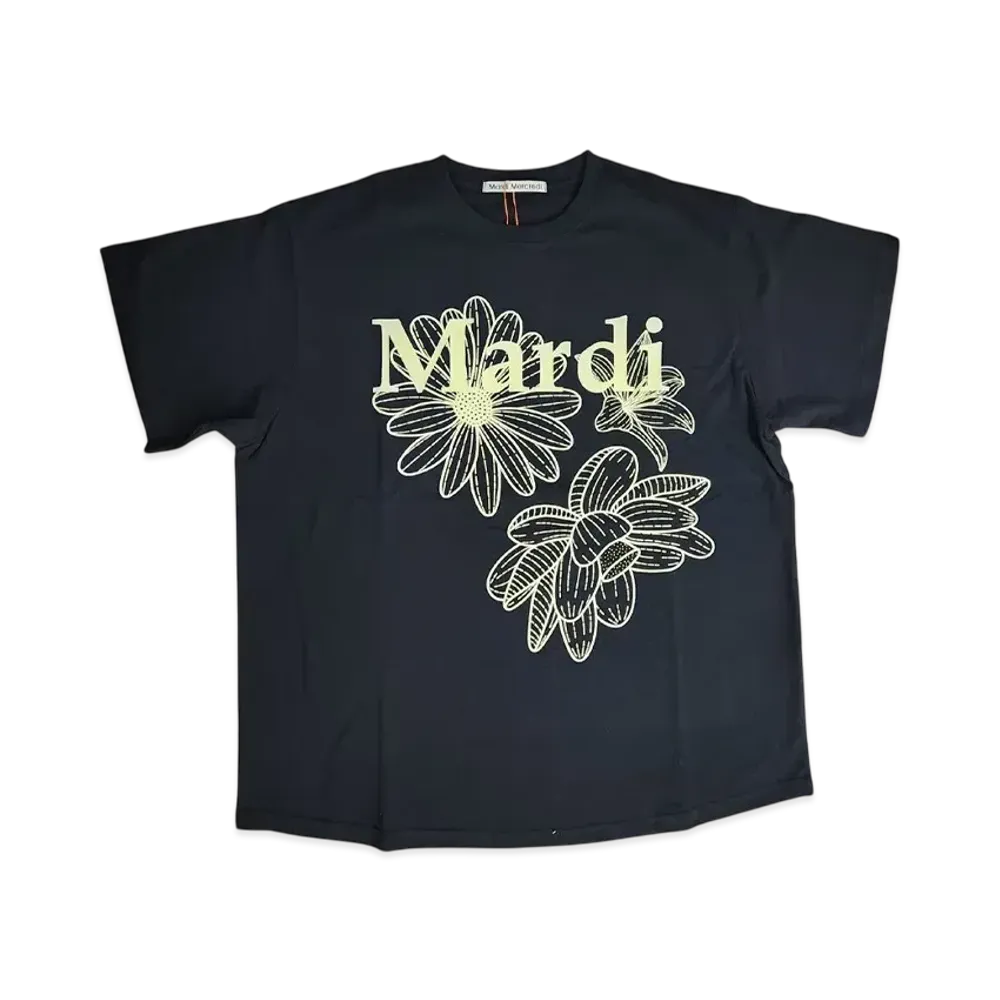 Mardi Mercredi Tshirt Triple Flower "Black Lemon"