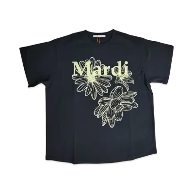 Mardi Mercredi Tshirt Triple Flower "Black Lemon"