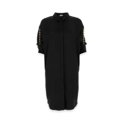 LOEWE Women's Satin Shirt Dress "Black"