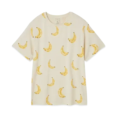 GELATO PIQUE Cool Touch Sensation Fruit Pattern T-Shirt "Yellow"