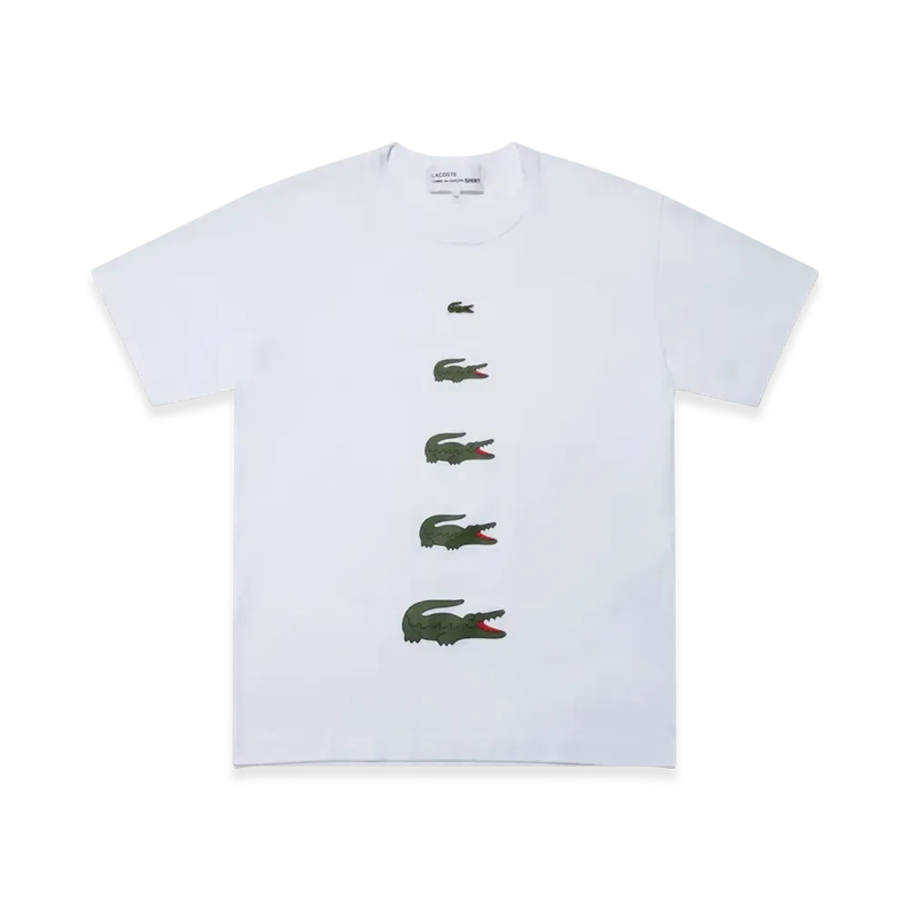 COMME des GARCONS SHIRT x LACOSTE Printed T-Shirt "White"