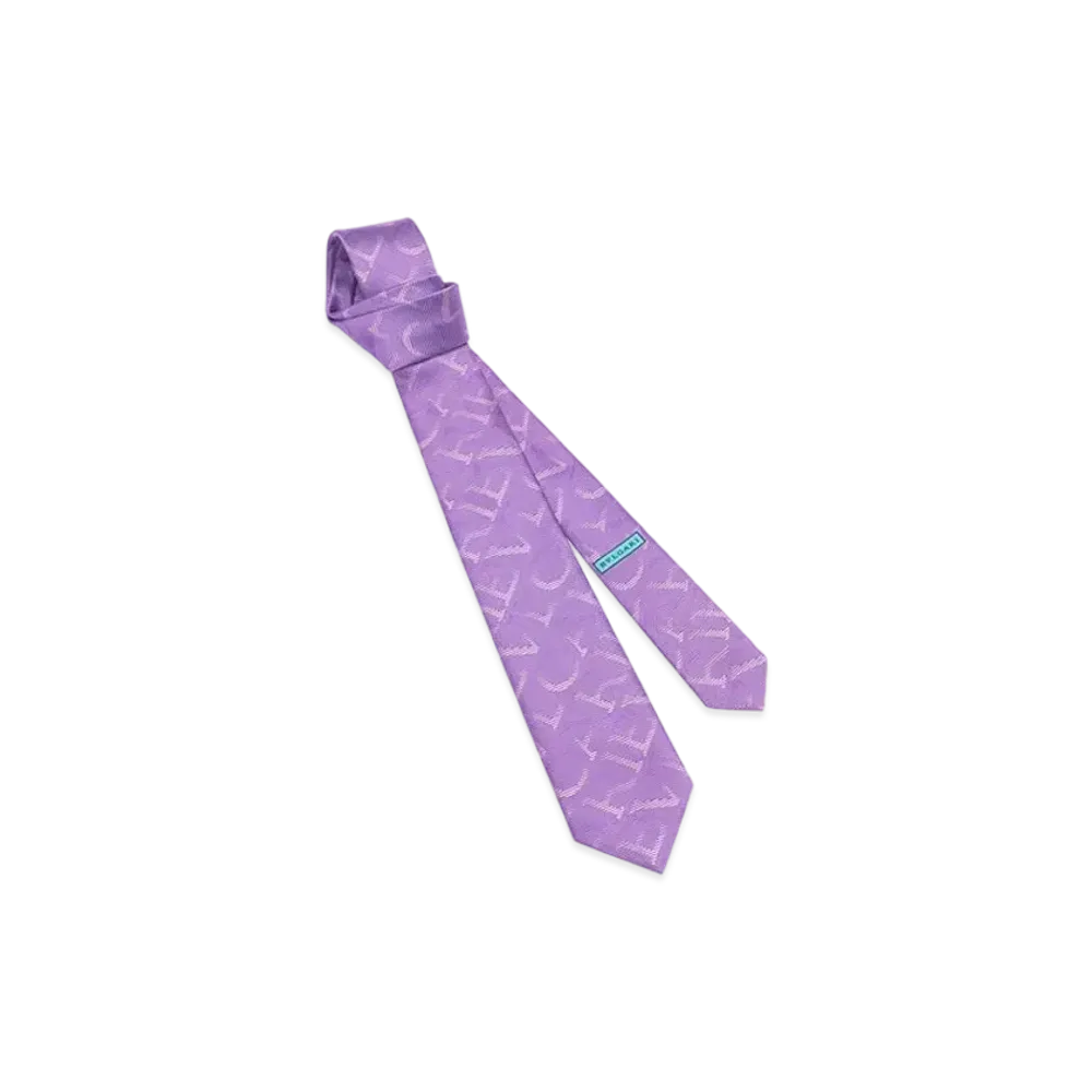 BVLGARI Logomania Tie "Purple"