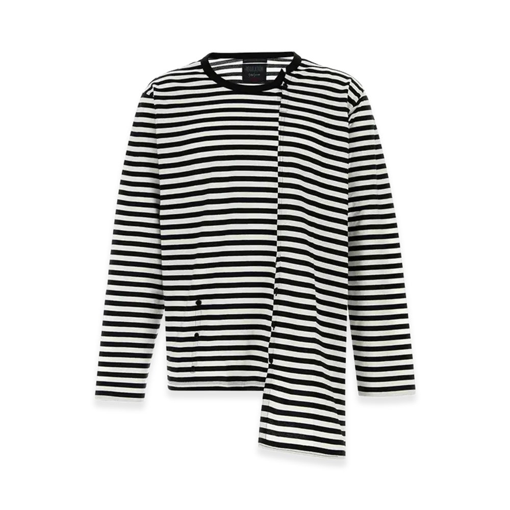Yohji Yamamoto Embroidered Cotton T-Shirt "Black"