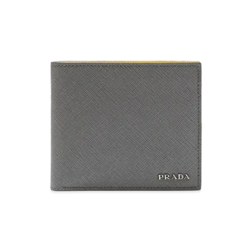 PRADA Saffiano Bicolor Wallet "Mercurio/Soleil"