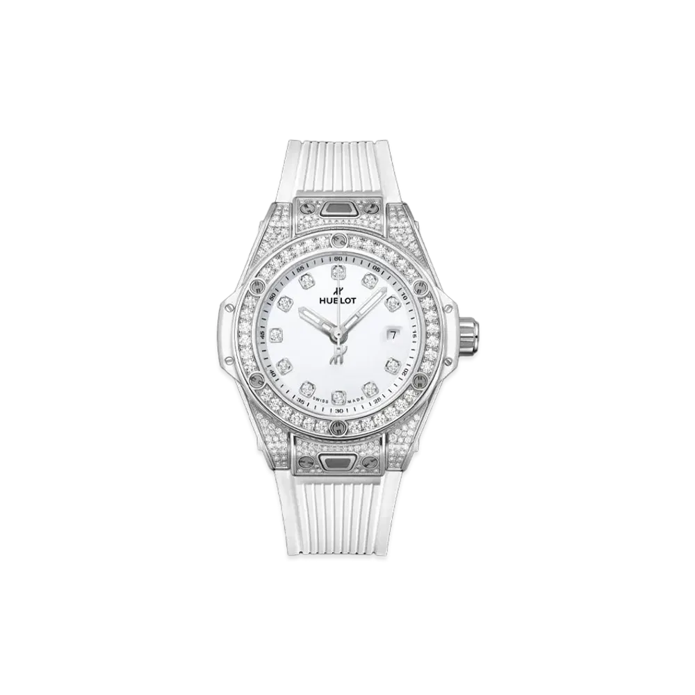HUBLOT Big Bang One Click Steel White Pave 33mm