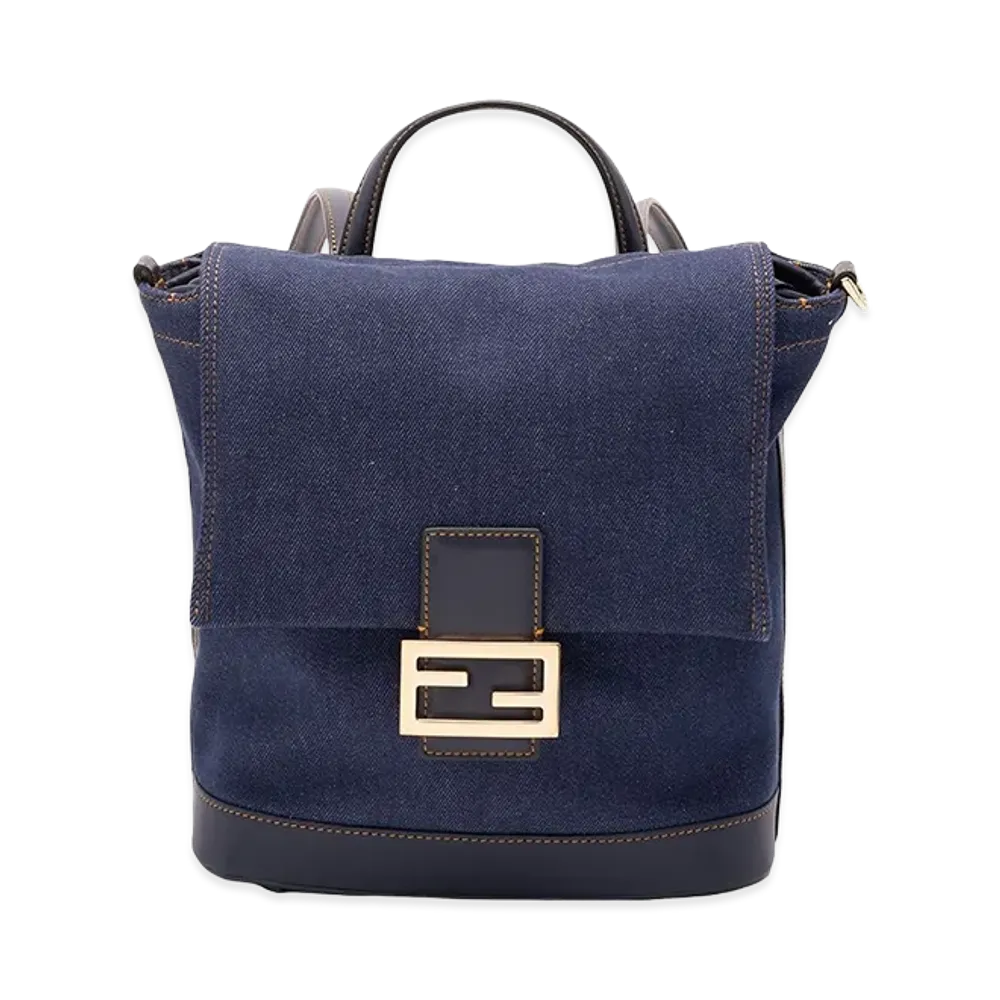 FENDI Women's Denim Backpack "Blue"