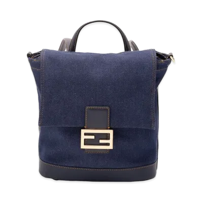 FENDI Women's Denim Backpack "Blue"