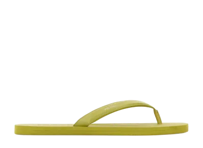 PRADA Pastel Leather Thong Slippers "Green"