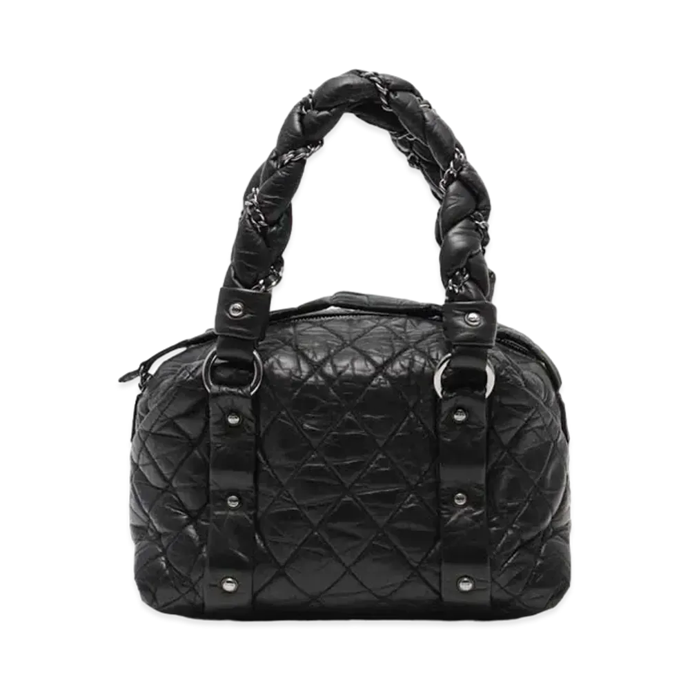 CHANEL Matelasse Chain Hand Bag "Black"