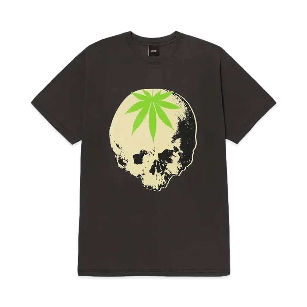 HUF x CYPRESS HILL "420" Skull T-shirt "Washed Black"