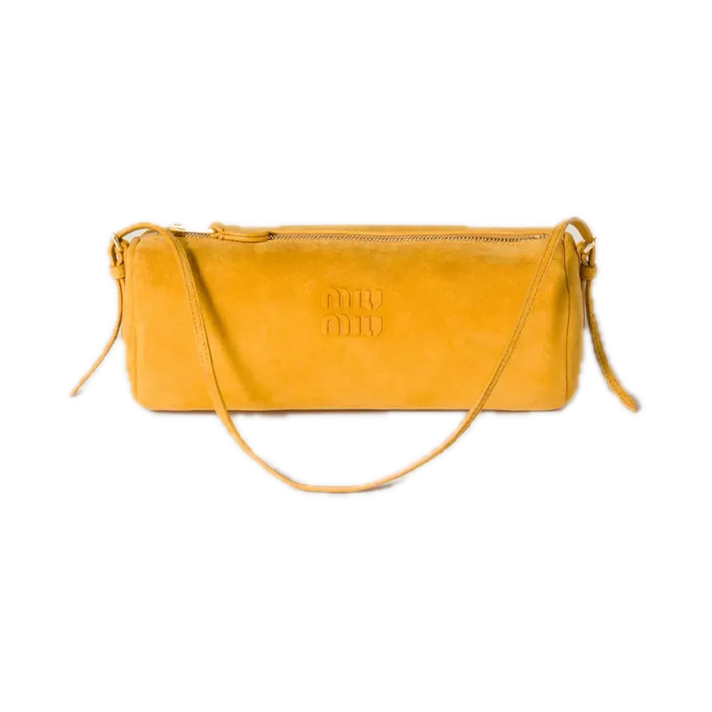 MIU MIU Suede Pouch "Mustard Yellow"