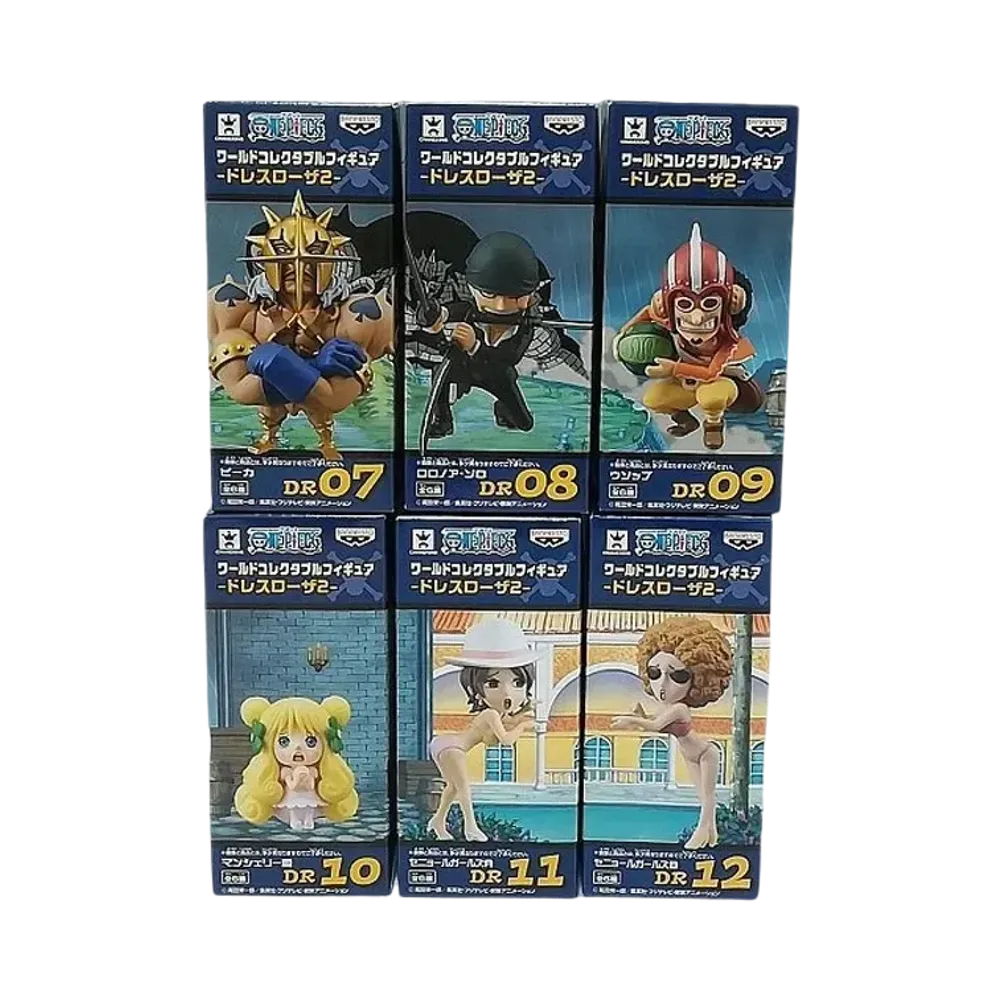 Banpresto One Piece World Collectable Figure -Dressrosa 2- Complete 6 Piece Set