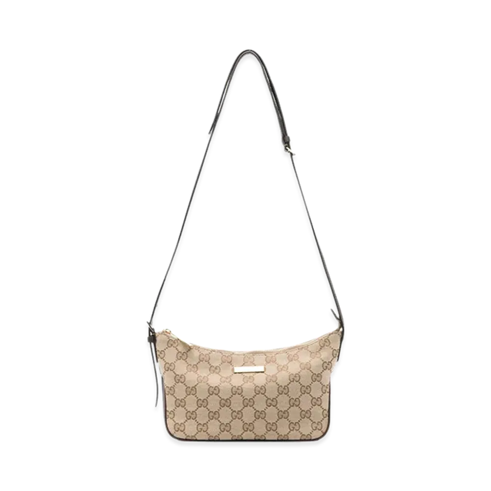 GUCCI Women's GG Fabric Small Lady Lunetta Shoulder Bag "Beige"