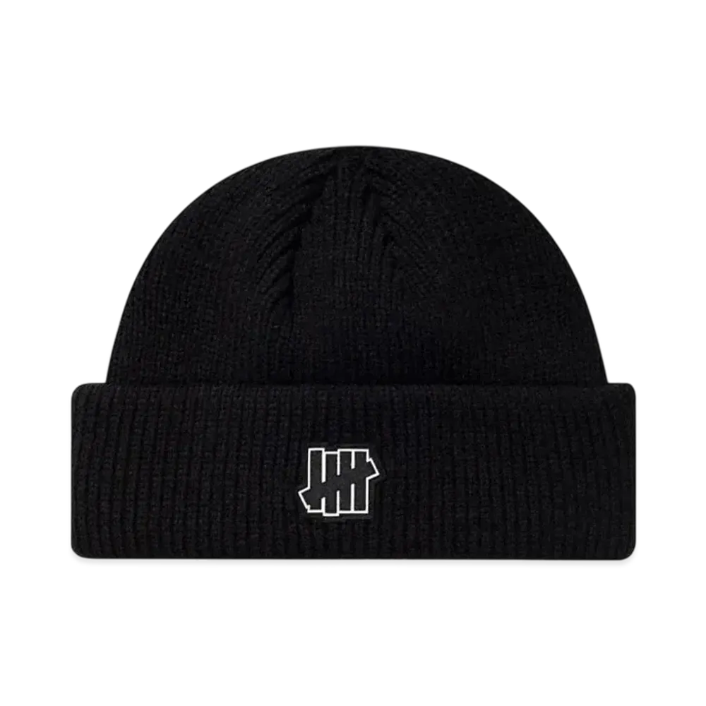 UNDEFEATED Icon Patch Double Cuff Beanie "Black"