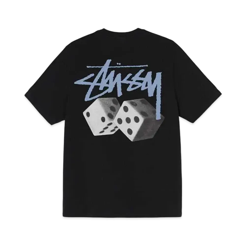 Stussy ROLL THE DICE PIGMENT DYED TEE "Black"