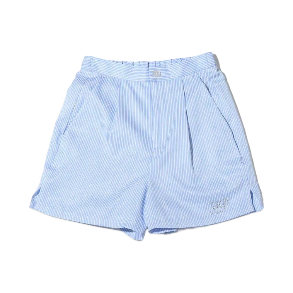 atmos pink Rhinestone Striped Shorts "Sax"