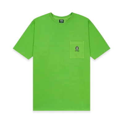 Stussy S Dot Pocket Pigment Dyed Tee "Green"