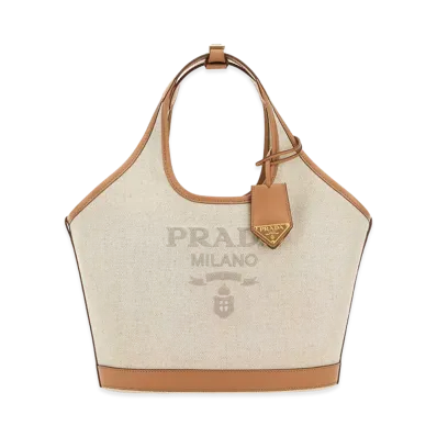 PRADA Women's Canvas Handbag "Beige"