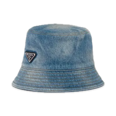 PRADA Denim Bucket Hat "Light Blue"