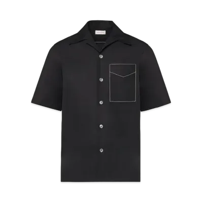 Alexander McQUEEN Contrast Stitch Hawaiian Shirt "Black"