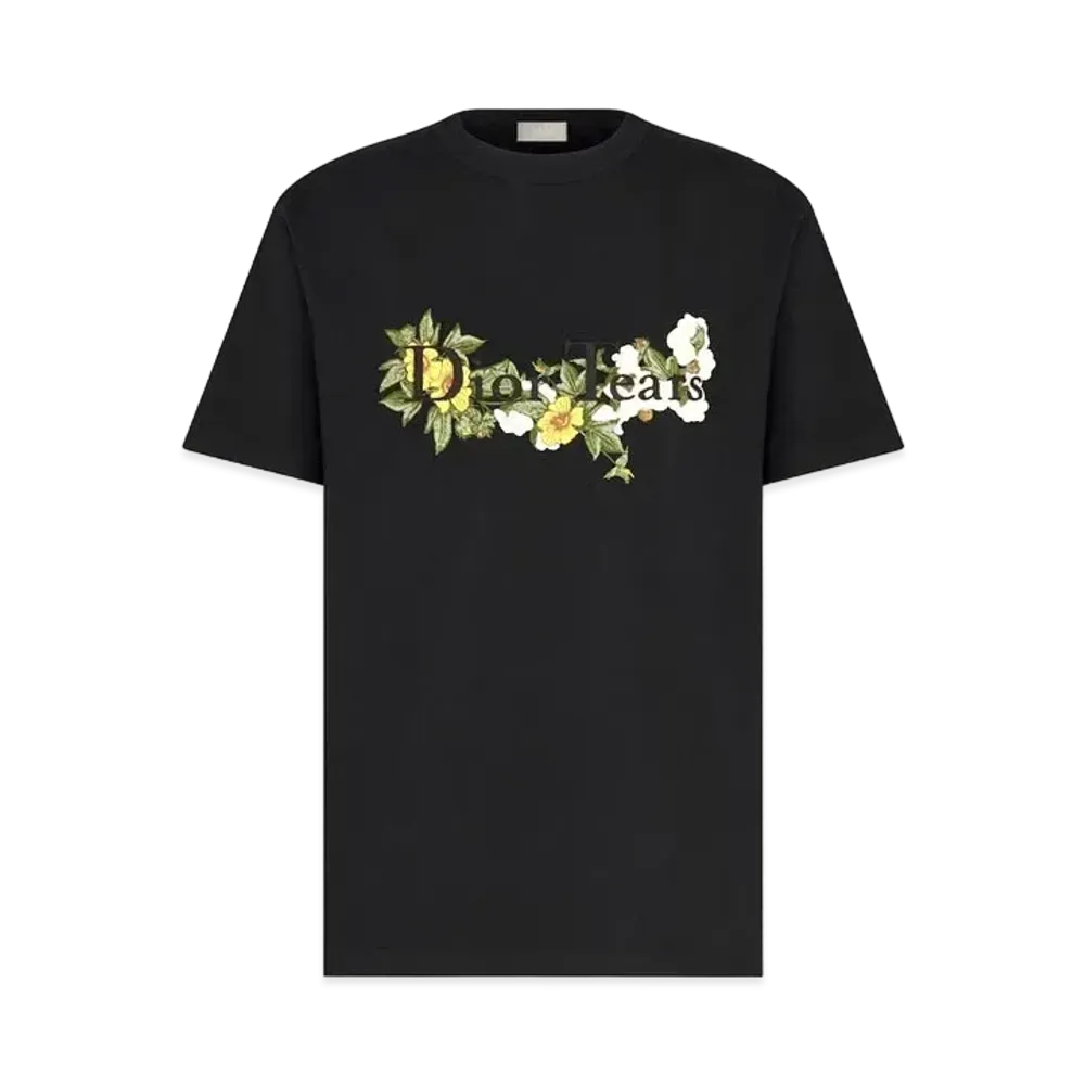 Dior Tears T-Shirt Relaxed-Fit Slub Cotton Jersey "Black"