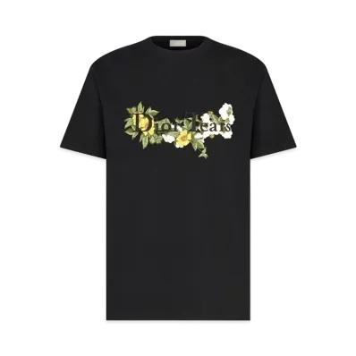 Dior Tears T-Shirt Relaxed-Fit Slub Cotton Jersey "Black"