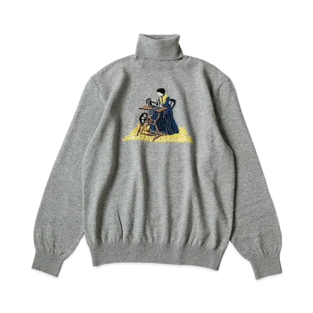 KAPITAL 12G High Neck Sweater "Grey"