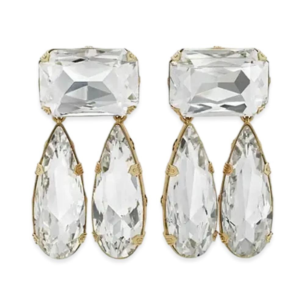 GUCCI Crystal Interlocking G Earrings