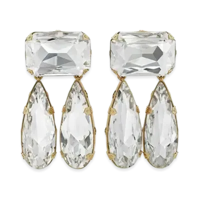 GUCCI Crystal Interlocking G Earrings