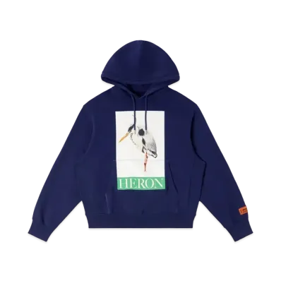 HERON PRESTON Heron Bird Painted Hoodie "Navy/Blue/Green"