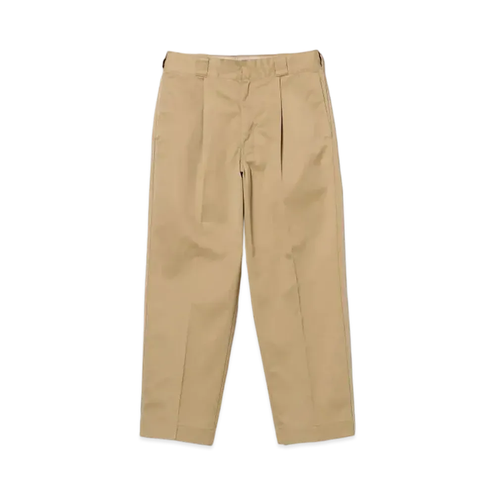 BEAMS 1 Pleat Work Trousers "Beige"
