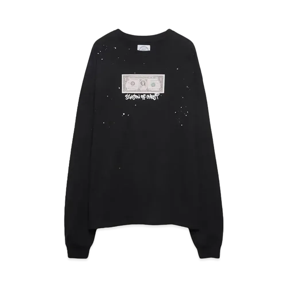 SOMEIT S.O.C.M VINTAGE LS TEE "BLACK"