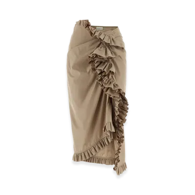 DRIES VAN NOTEN Women's Sina Midi Skirt "Beige"