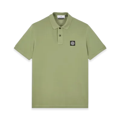 Stone Island 2SC17 Stretch Cotton Pique Polo Shirt - 23SS "Sage Green"