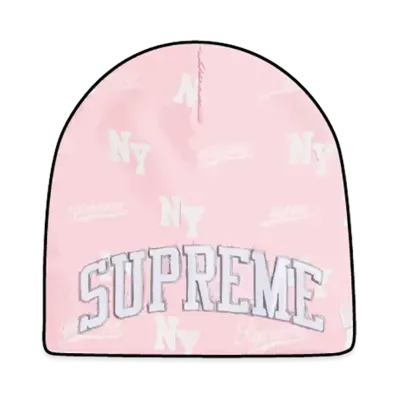 Supreme New Era Monogram Beanie "Pink"