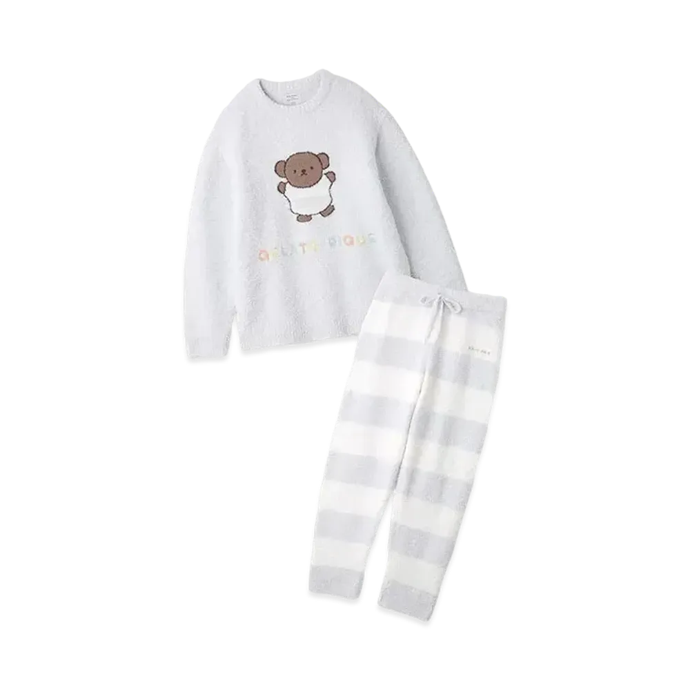 GELATO PIQUE x Dick Bruna Men's Baby Moko Jacquard Pullover & Long Pants Set "Light Blue"