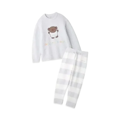 GELATO PIQUE x Dick Bruna Men's Baby Moko Jacquard Pullover & Long Pants Set "Light Blue"
