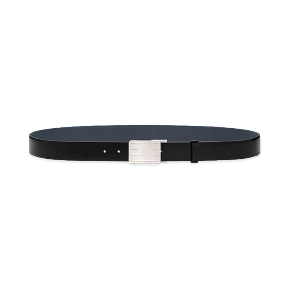 RIMOWA Lifestyle Reversible Leather Badge Belt "Black/Blue"