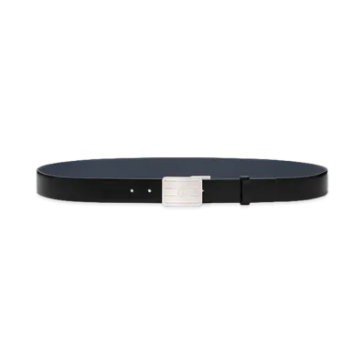 RIMOWA Lifestyle Reversible Leather Badge Belt "Black/Blue"