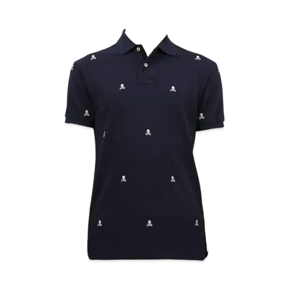 Polo Ralph Lauren Skull Custom Fit Cotton Mesh Polo "Navy"