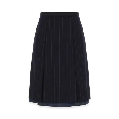 Maison Margiela Women's Wool Midi Skirt "Blue"
